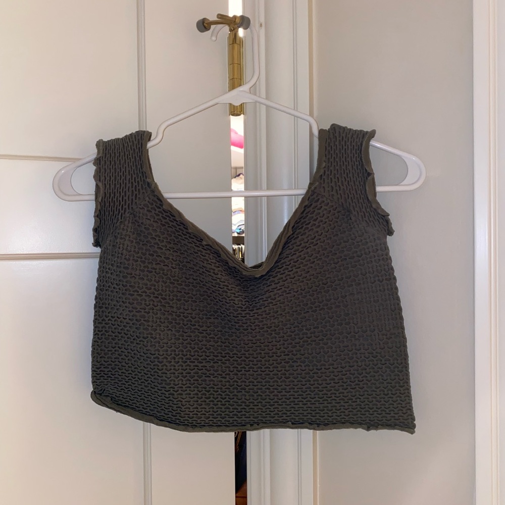 Free People green top